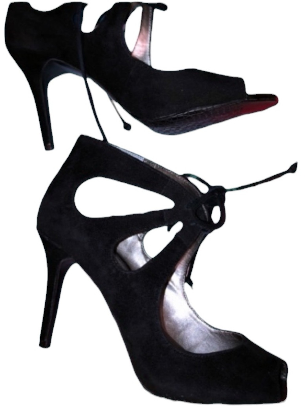 Audrey Brook, cut out suede black heels, new! Perfect for spring/summer! Size 7